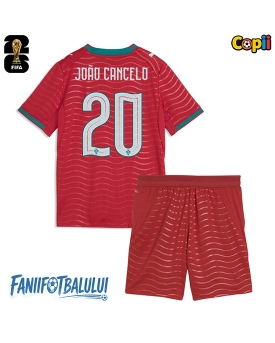 Portugalia Joao Cancelo #20 Echipament de Fotbal Replică Mondial 2026 Copii Acasa (+ Șorturi)